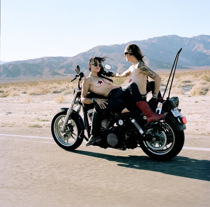 Girls on a motorcycle in Guilin