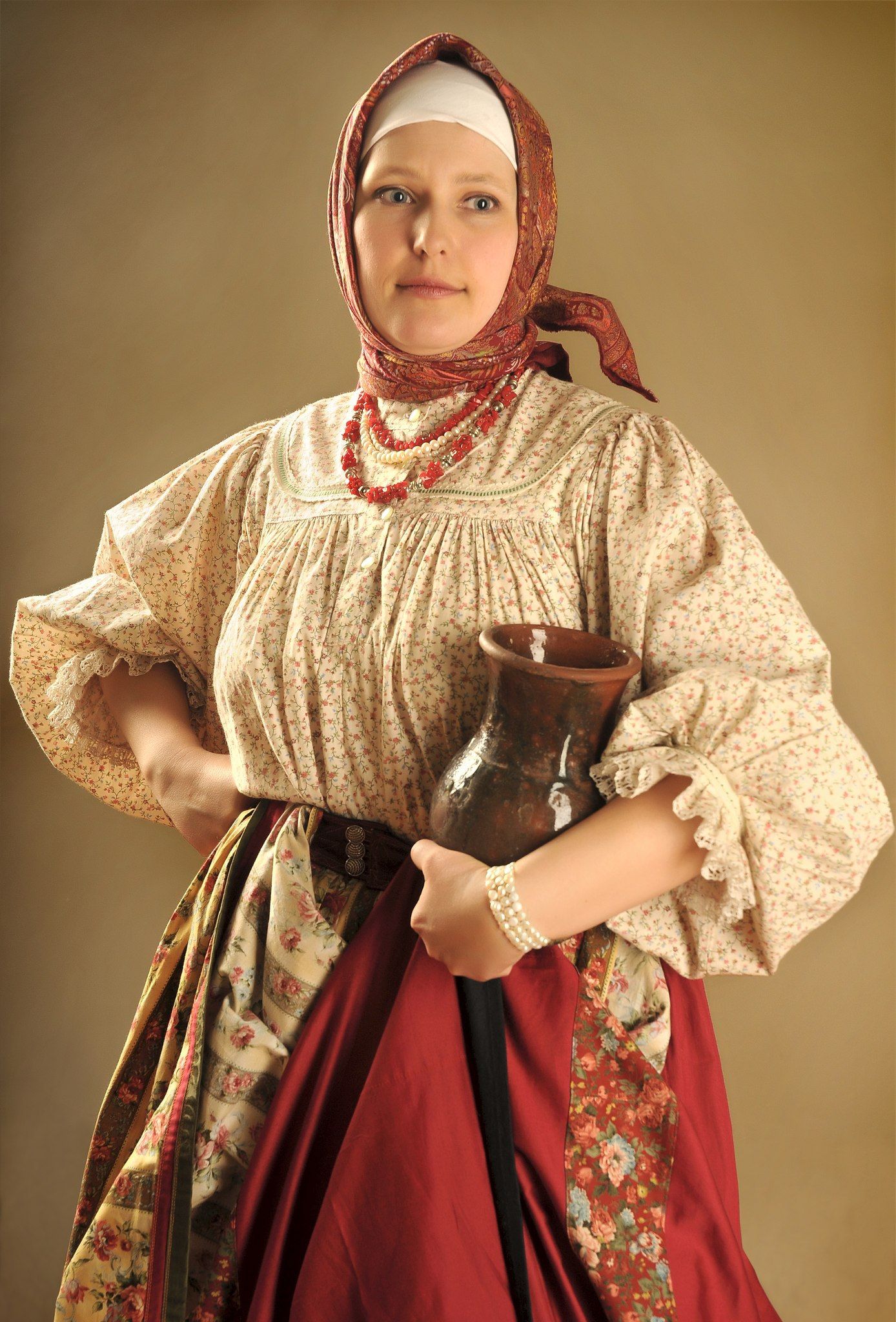 Girls in Slavic costumes in Guilin