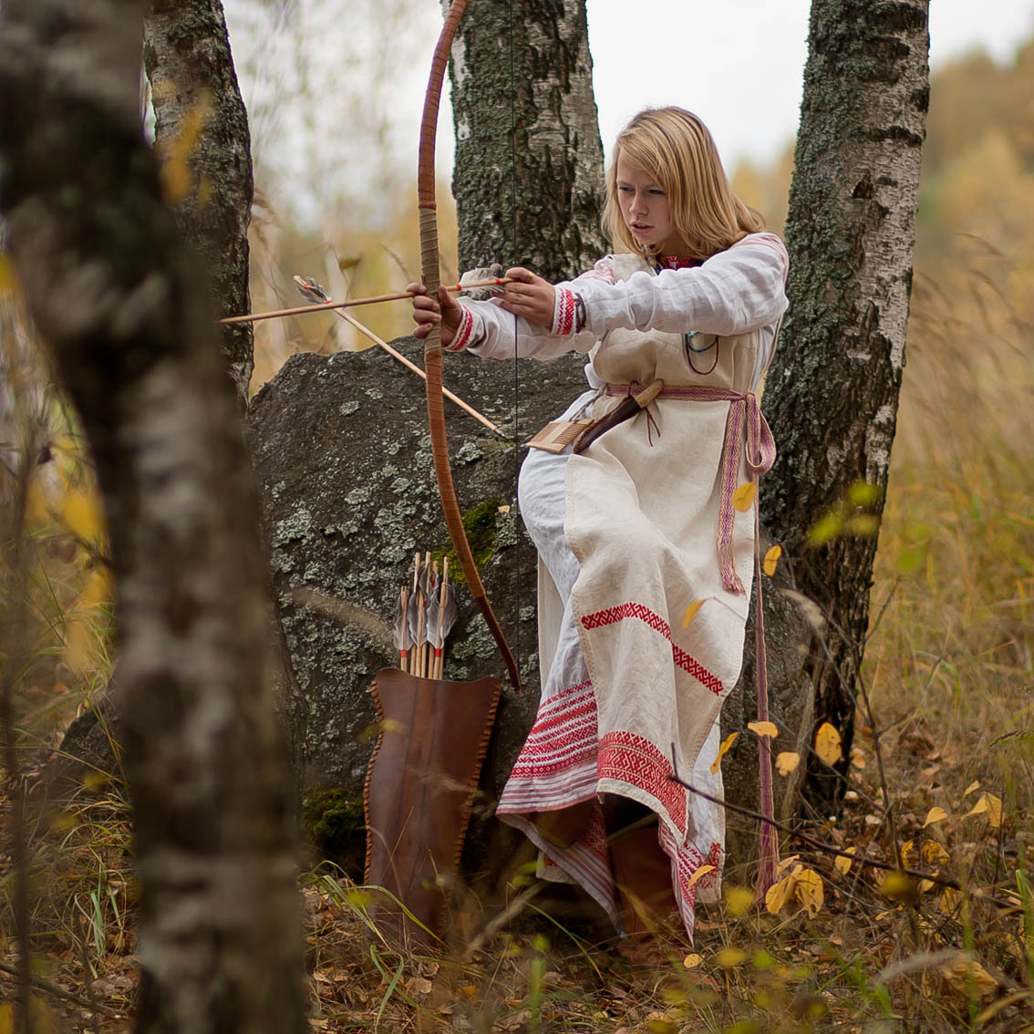 Sexy photo Girls in Slavic costumes in Guilin
